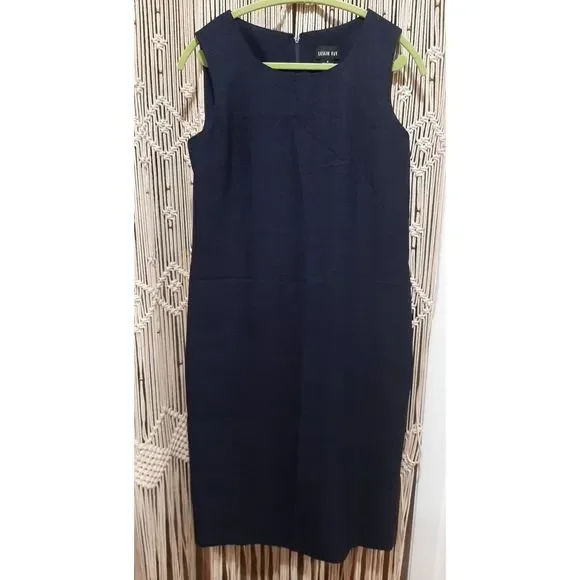 Leslie Fay | Dresses | Vintage Leslie Fay Formal Long Sleevless Navy Blue  Dress Sz 8 Euc | Poshmark